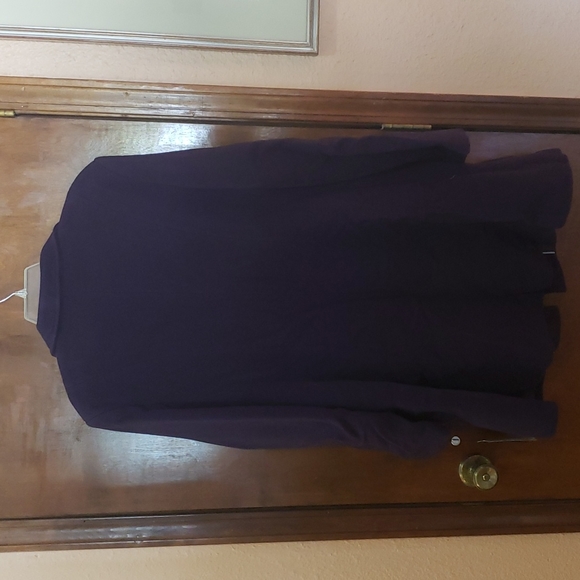 Beautiful Amethyst Wool Coat Preston & York, w/ruffle - Picture 2 of 10